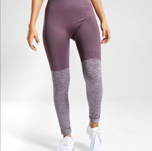 Gymshark Two-Toned Seamless Leggings in Purple
